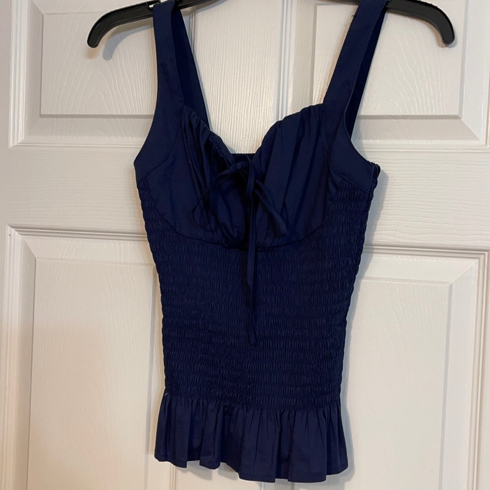 Venus navy blue corset top size 2 BNWT